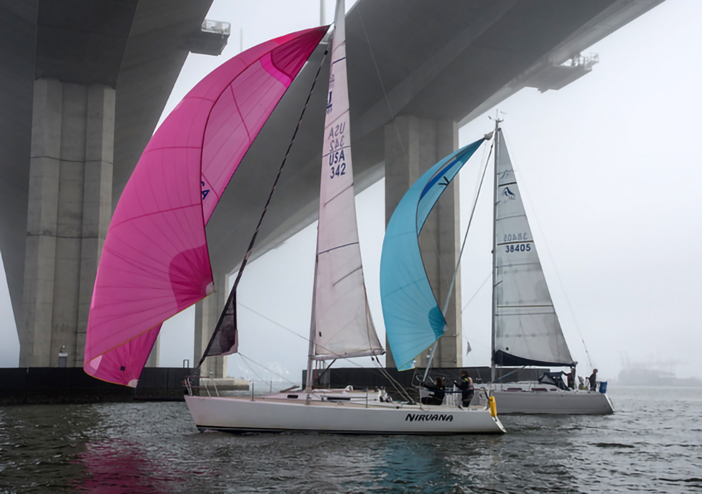 Nirvana sailboat in the Three Bridge Regatta_by Kira Maixner