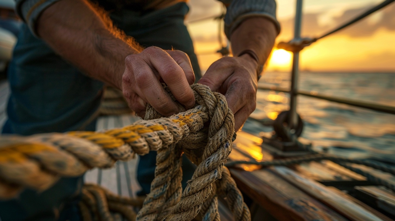 Sailor Knotting Rope